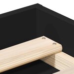 vidaXL Cadre de lit sans matelas noir 140x190 cm