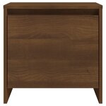 vidaXL Tables de chevet 2 Pièces Chêne marron 45x34x44 5 cm Aggloméré