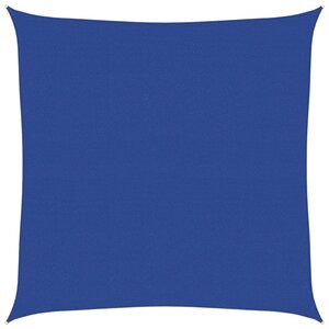 vidaXL Voile d'ombrage 160 g/m² carré bleu 6x6 m PEHD