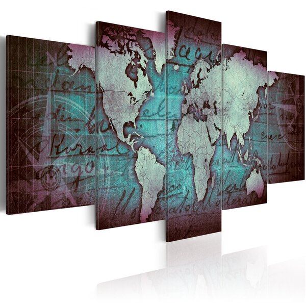Tableau - sapphire map l x h en cm 100x50