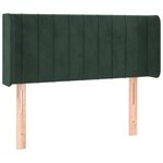 vidaXL Tête de lit avec oreilles Vert foncé 83x16x78/88 cm Velours