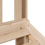 vidaXL Lit bibliothèque sans matelas 140x200 cm bois massif de pin