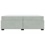 vidaXL Cadre de lit avec matelas Gris clair 200 x 200 cm Velours