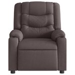 vidaXL Fauteuil de massage inclinable Marron foncé Tissu