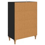vidaXL Buffet Noir 66 x 34 5 x 95 cm Bois d'ingénierie
