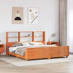 vidaXL Cadre de lit sans matelas cire marron 200x200cm bois pin massif
