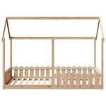 vidaXL Cadre de lit d'enfants forme de maison sans matelas pin massif