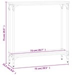 vidaXL Table console Chêne Sonoma 75x22 5x75 cm Bois d'ingénierie