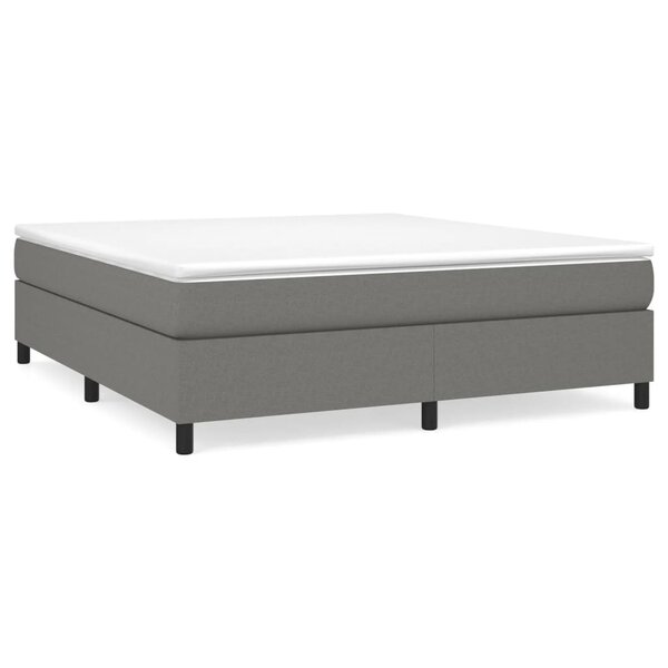 vidaXL Cadre de lit gris foncé 160x200 cm tissu