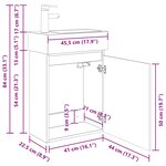 vidaXL Meuble de salle de bain avec robinet Blanc brillant