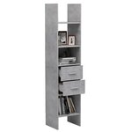 vidaXL Bibliothèque Gris béton 40x35x180 cm Bois d’ingénierie