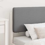 vidaXL Cadre de lit avec tête de lit rembourrée Gris clair 80 x 200 cm