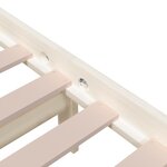vidaXL Cadre de lit Blanc Bois massif 150x200 cm Très grand