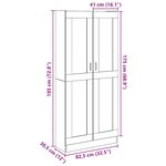 vidaXL Buffet haut vieux bois 82 5x30 5x185 cm bois d'ingénierie