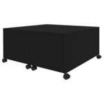 vidaXL Table basse Noir 75x75x38 cm Aggloméré