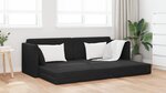 vidaXL Canapé-Lit 2-en-1 Noir 213x144x60 cm Velours