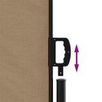 vidaXL Auvent latéral rétractable taupe 140x600 cm