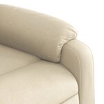 vidaXL Fauteuil inclinable Crème Tissu