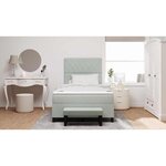 vidaXL Lit à ressorts avec matelas Gris clair 120 x 200 cm Velours