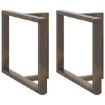 vidaXL Pieds de table à manger en T  2 pièces  noir  100 x 35 x (72-73) cm  acier