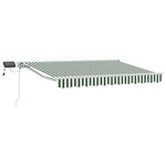 vidaXL Cadre de store manuel avec LEDs Vert et blanc 3 x 2 5 m
