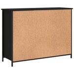 vidaXL Buffet noir 100x35x75 cm bois d'ingénierie