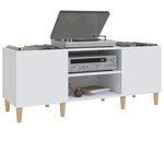 vidaXL Armoire à disques blanc 121x38x48 cm bois d'ingénierie