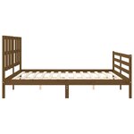 vidaXL Cadre de lit sans matelas marron miel 200x200 cm bois massif