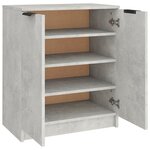 vidaXL Armoire à chaussures Gris béton 59x35x70 cm Bois d'ingénierie