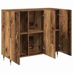 vidaXL Buffet Marron 90 x 34 x 80 cm Bois d'ingénierie