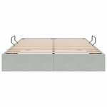 vidaXL Cadre de lit ottoman Gris clair 140 x 190 cm Velours