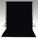 Vidaxl toile de fond coton noir 600 x 300 cm