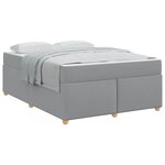 vidaXL Cadre de lit avec matelas Gris clair 140 x 200 cm tissu