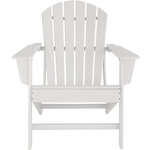 Tectake Chaise de jardin Janis avec repose-pieds Joplin  - blanc