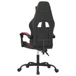 vidaXL Chaise de jeu Noir et rouge bordeaux Similicuir
