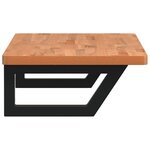 vidaXL Étagère de vasque murale acier et bois massif de hêtre