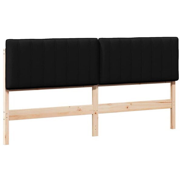 vidaXL Tête de lit capitonnée Marron et Noir 200 cm Pin massif