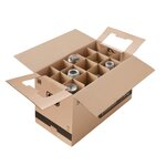 Pack and Move - Lot 50 cartons déménagement stockage livres - 40 x 30 x 30 cm - Poignées renforcées - 3 adhésifs offerts