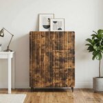 vidaXL Buffet Chêne fumé 66 x 34 5 x 91 5 cm Bois d'ingénierie