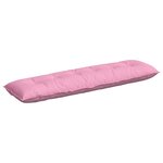 vidaXL Coussin de Dos Rose 180 x 19 x 50 cm tissu