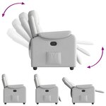 vidaXL Fauteuil inclinable gris nuage tissu