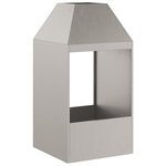 vidaXL Braise Marron 50 x 50 x 100 cm Acier résistant aux intempéries