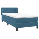 vidaXL Sommier à lattes de lit et matelas bleu foncé 80x210 cm velours