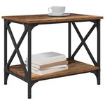 vidaXL Table d'appoint Bois ancien 55 x 38 x 45 cm Bois d'ingénierie