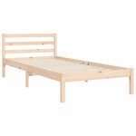 vidaXL Cadre de lit et tête de lit 100x200 cm bois massif