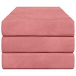 vidaXL Canapé-lit pliable 120 x 67 x 45 cm Rose