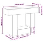 vidaXL Gris Béton 101 x 30 x 74 cm