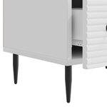 vidaXL Meuble TV Blanc brillant 147 x 34 5 x 30 cm Bois d'ingénierie