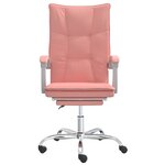 vidaXL Fauteuil inclinable de bureau Rose Similicuir