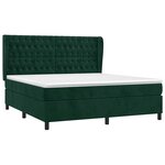 vidaXL Sommier à lattes de lit et matelas Vert foncé 180x200cm Velours